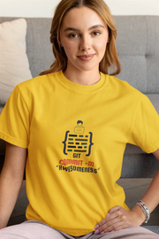 Comfortable Women Regular Fit Tshirt in Yellow - 180 GSM | Fullmoon Styles