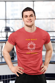 Comfortable Men Regular Fit Tshirt in Red - 180 GSM | Fullmoon Styles