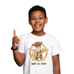 Kids Regular Fit Tshirt - Toy Story Woody Sheriff Kids Regular Fit Tshirt 180 White | Fullmoon Styles