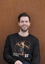 Woody Cowboy Mode On Men Regular Fit Sweatshirt 320 Black Regular Fit Sweatshirt - Premium Cotton Men Wear