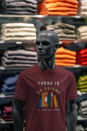 Maroon Regular Fit Tshirt - As Loyal As Book Men Regular Fit Tshirt 180 Design | Men Fashion