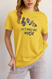 Lets Make Some Noise Women Regular Fit Tshirt 180 Yellow Regular Fit Tshirt - Premium Cotton Women Wear