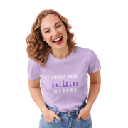 Chess Choose Your Weapon Women Regular Fit Tshirt 180 Lavender Regular Fit Tshirt - Premium Cotton Women Wear