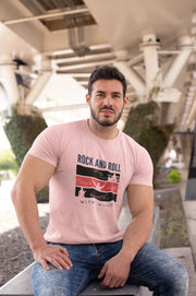 Rock N Roll With Music Men Oversized 240 Baby Pink Oversized - Premium Cotton Men Wear