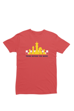 Chess Think Before You Move Men Regular Fit Tshirt 180 Red Regular Fit Tshirt - Premium Cotton Men Wear
