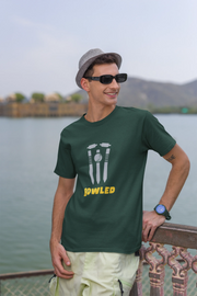 Premium Bottle Green Regular Fit Tshirt for Men - 180 GSM Cotton | Fullmoon Styles