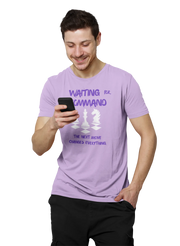 Waiting For Command Men Regular Fit Tshirt 180 Lavender Regular Fit Tshirt - Premium Cotton Men Wear