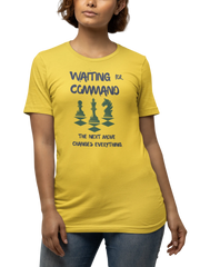 Yellow Regular Fit Tshirt - Waiting For Command Women Regular Fit Tshirt 180 Design | Women Fashion