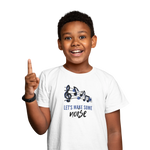 White Regular Fit Tshirt - Lets Make Some Noise Kids Regular Fit Tshirt 180 Design | Kids Fashion