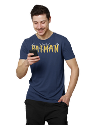 Comfortable Men Regular Fit Tshirt in Navy Blue - 180 GSM | Fullmoon Styles