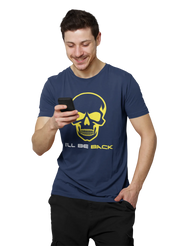 Comfortable Men Regular Fit Tshirt in Navy Blue - 180 GSM | Fullmoon Styles