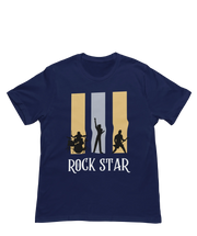 Men Regular Fit Tshirt - Rock Star Men Regular Fit Tshirt 180 Navy Blue | Fullmoon Styles