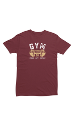 Gym Mode On Women Regular Fit Tshirt 180 Maroon Regular Fit Tshirt - Premium Cotton Women Wear