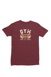 Gym Mode On Women Regular Fit Tshirt 180 Maroon Regular Fit Tshirt - Premium Cotton Women Wear