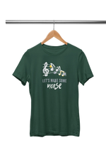 Premium Bottle Green Regular Fit Tshirt for Women - 180 GSM Cotton | Fullmoon Styles