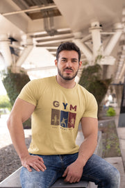 Comfortable Men Regular Fit Tshirt in Beige - 180 GSM | Fullmoon Styles
