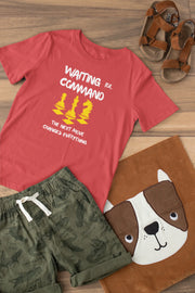 Kids Regular Fit Tshirt - Waiting For Command Kids Regular Fit Tshirt 180 Red | Fullmoon Styles
