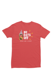 Men Regular Fit Tshirt - No Days Off Men Regular Fit Tshirt 180 Red | Fullmoon Styles