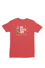 Women Regular Fit Tshirt - No Days Off Women Regular Fit Tshirt 180 Red | Fullmoon Styles