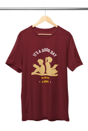 Premium Maroon Regular Fit Tshirt for Women - 180 GSM Cotton | Fullmoon Styles
