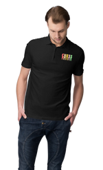 Comfortable Men Polo Shirt in Black - 220 GSM | Fullmoon Styles