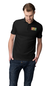 Comfortable Men Polo Shirt in Black - 220 GSM | Fullmoon Styles