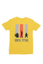 Women Regular Fit Tshirt - Rock Star Women Regular Fit Tshirt 180 Yellow | Fullmoon Styles