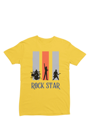 Women Regular Fit Tshirt - Rock Star Women Regular Fit Tshirt 180 Yellow | Fullmoon Styles