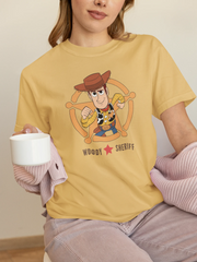 Toy Story Woody Sheriff Women Oversized 210 Beige Oversized - Premium Cotton Women Wear