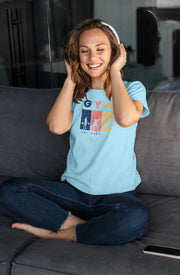 One More Rep Women Regular Fit Tshirt 180 Sky Blue Regular Fit Tshirt - Premium Cotton Women Wear