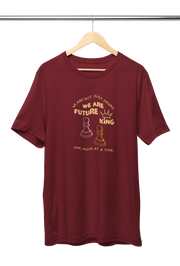 Men Regular Fit Tshirt - We Are Future Kings Men Regular Fit Tshirt 180 Maroon | Fullmoon Styles