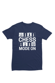 Men Regular Fit Tshirt - Chess Mode On Men Regular Fit Tshirt 180 Navy Blue | Fullmoon Styles