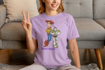 Women Regular Fit Tshirt - Woody And Buzz Friends Forever Women Regular Fit Tshirt 180 Lavender | Fullmoon Styles