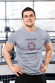 Comfortable Men Regular Fit Tshirt in Gray - 180 GSM | Fullmoon Styles