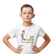 Premium White Regular Fit Tshirt for Kids - 180 GSM Cotton | Fullmoon Styles