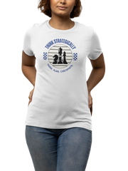 White Regular Fit Tshirt - Think Strategically Women Regular Fit Tshirt 180 Design | Women Fashion