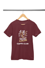 Chess Club Women Regular Fit Tshirt 180 Maroon Regular Fit Tshirt - Premium Cotton Women Wear