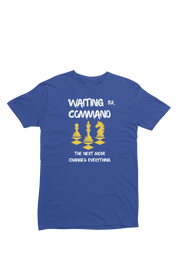 Men Regular Fit Tshirt - Waiting For Command Men Regular Fit Tshirt 180 Royal Blue | Fullmoon Styles