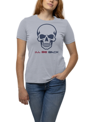 The Terminator I Will Be Back Women Regular Fit Tshirt 180 Gray Regular Fit Tshirt - Premium Cotton Women Wear