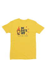 Men Regular Fit Tshirt - No Days Off Men Regular Fit Tshirt 180 Yellow | Fullmoon Styles