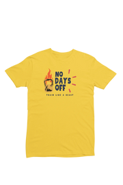 Women Regular Fit Tshirt - No Days Off Women Regular Fit Tshirt 180 Yellow | Fullmoon Styles