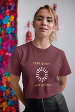 Premium Maroon Regular Fit Tshirt for Women - 180 GSM Cotton | Fullmoon Styles