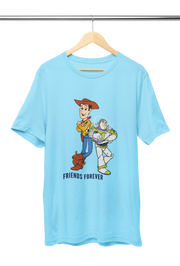 Premium Sky Blue Regular Fit Tshirt for Men - 180 GSM Cotton | Fullmoon Styles