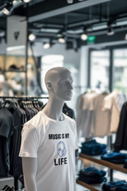 White Oversized - Music Is My Life Men Oversized 240 Design | Men Fashion