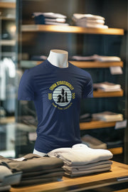 Navy Blue Regular Fit Tshirt - Think Strategically Men Regular Fit Tshirt 180 Design | Men Fashion