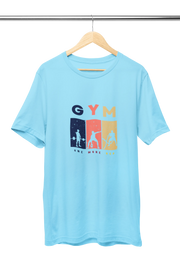 Premium Sky Blue Regular Fit Tshirt for Men - 180 GSM Cotton | Fullmoon Styles
