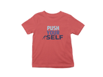 Kids Regular Fit Tshirt - Push Yourself Kids Regular Fit Tshirt 180 Red | Fullmoon Styles