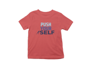 Kids Regular Fit Tshirt - Push Yourself Kids Regular Fit Tshirt 180 Red | Fullmoon Styles