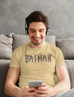 Batman Men Regular Fit Tshirt 180 Beige Regular Fit Tshirt - Premium Cotton Men Wear