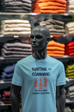 Sky Blue Regular Fit Tshirt - Waiting For Command Men Regular Fit Tshirt 180 Design | Men Fashion